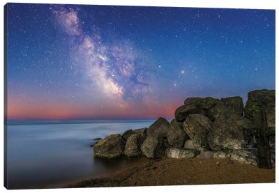 The Milky Way During Astronomical Twilight Canvas Art Print - Milky Way Galaxy Art