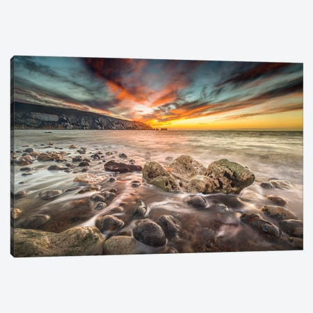 Sunset At Alum Bay The Needles Canvas Print #CPW5} by Chad Powell Canvas Art
