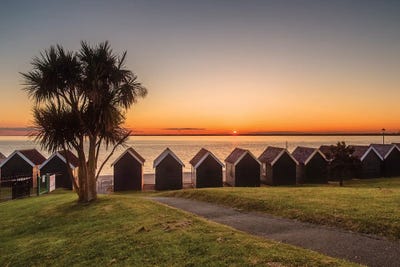 Gurnard Beach Beach Huts by Chad Powell canvas print