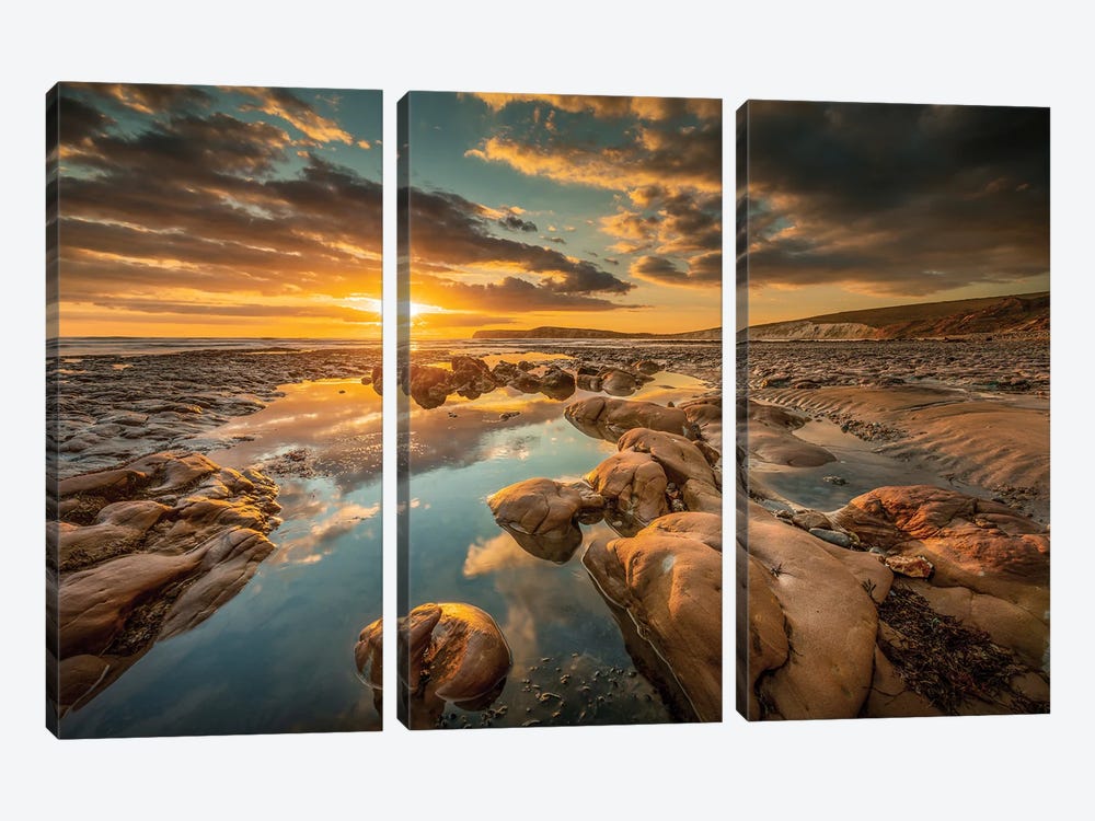 Compton Bay Sunset by Chad Powell 3-piece Art Print