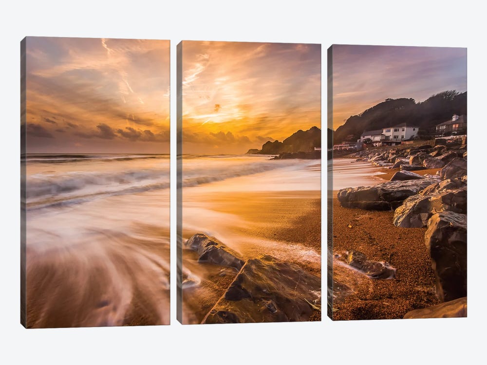 Steephill Cove Sunset by Chad Powell 3-piece Canvas Art