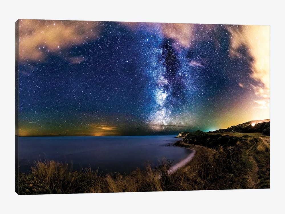 Lights From France Meet The Milky Way by Chad Powell 1-piece Canvas Wall Art