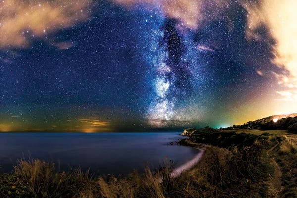 Chad Powell: Lights From France Meet The Milky Way by Chad Powell
