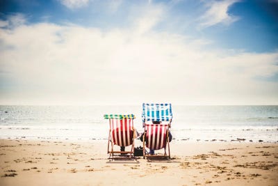 This Is The Life Deck Chairs by Chad Powell canvas print