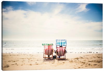 This Is The Life Deck Chairs Canvas Art Print - Chad Powell