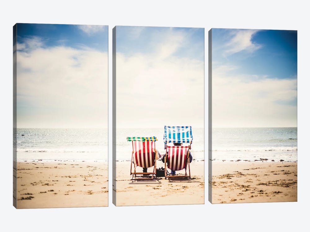 This Is The Life Deck Chairs by Chad Powell 3-piece Canvas Art