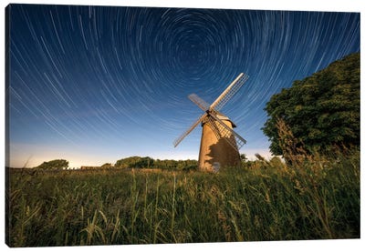 Bembridge Windmill Star Trail Canvas Art Print - Watermill & Windmill Art