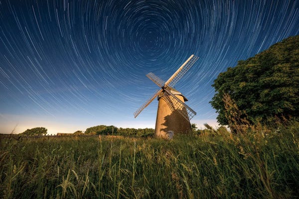 Chad Powell: Bembridge Windmill Star Trail by Chad Powell
