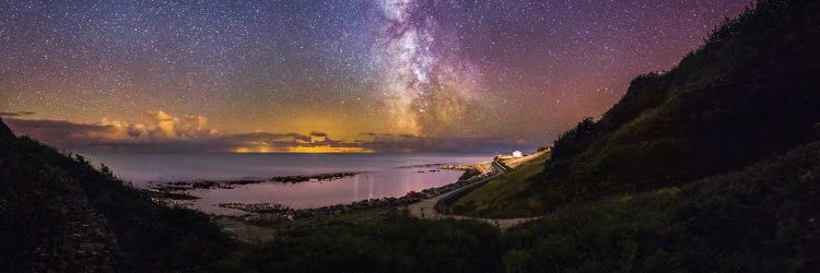 Lights Of Cherbourg And The Milky Way