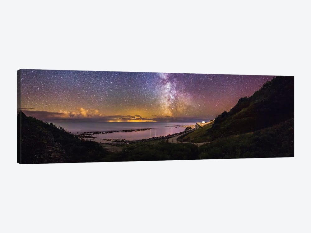 Lights Of Cherbourg And The Milky Way by Chad Powell 1-piece Canvas Wall Art