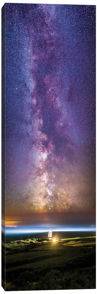 The Milky Way Aligned With St Catherine's Lighthouse Canvas Art Print - Milky Way Galaxy Art