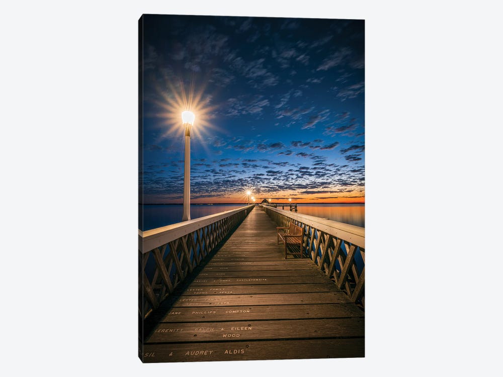 Yarmouth Pier At Night by Chad Powell 1-piece Canvas Art Print