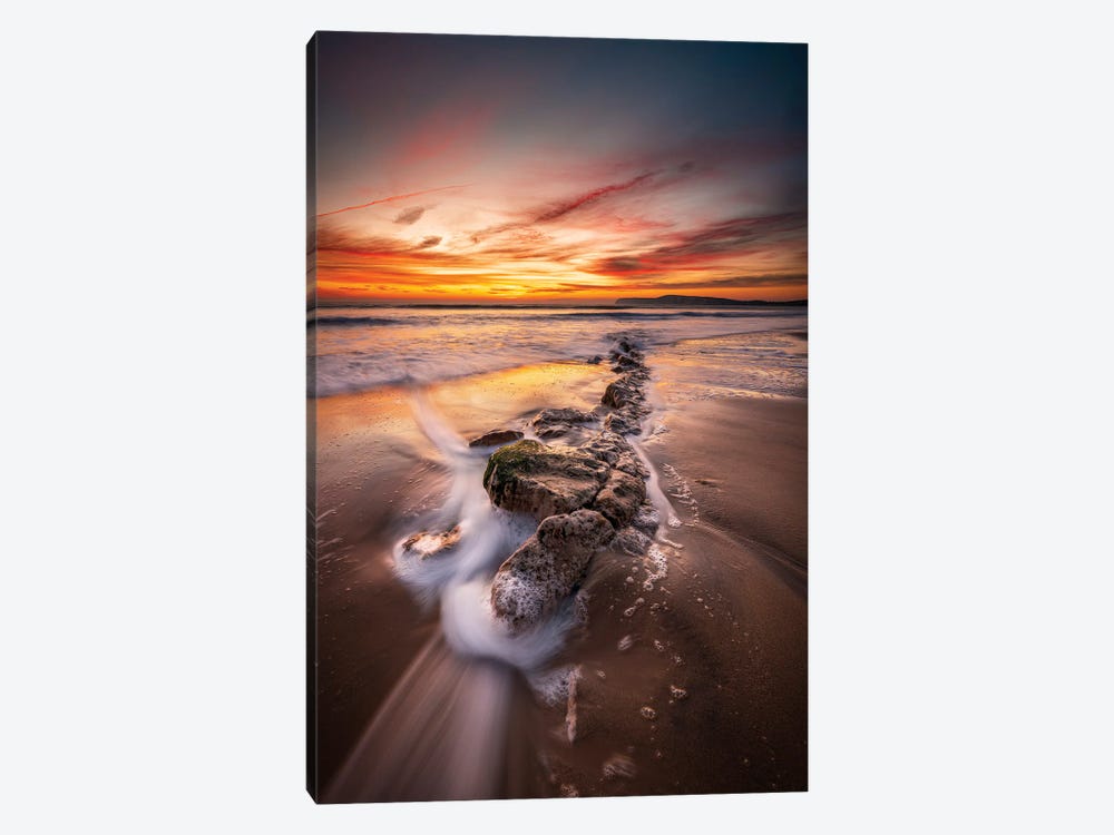 Compton Bay Sunset Portrait by Chad Powell 1-piece Canvas Art