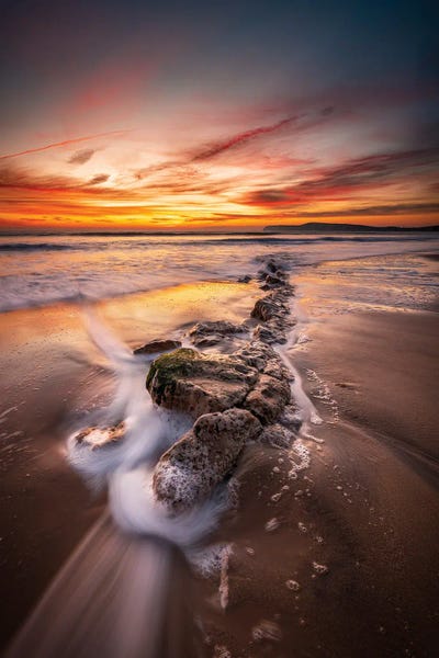 Chad Powell: Compton Bay Sunset Portrait by Chad Powell