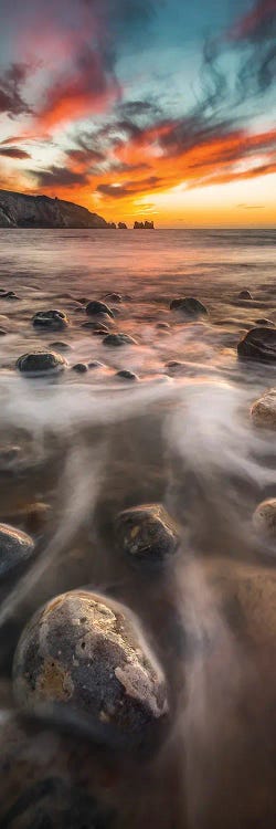 Sunset From Alum Bay Portrait Panoramic by Chad Powell wall art
