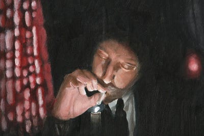 Late by Charlotte P. framed canvas print