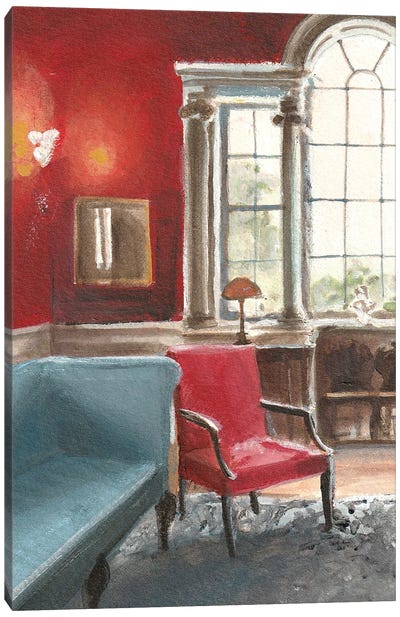Red Interior Canvas Art Print - Charlotte P