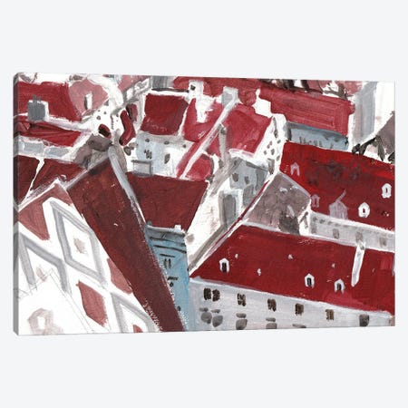 Red Roofs Canvas Print #CPX27} by Charlotte P. Canvas Print