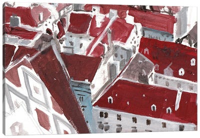 Red Roofs Canvas Art Print - Charlotte P