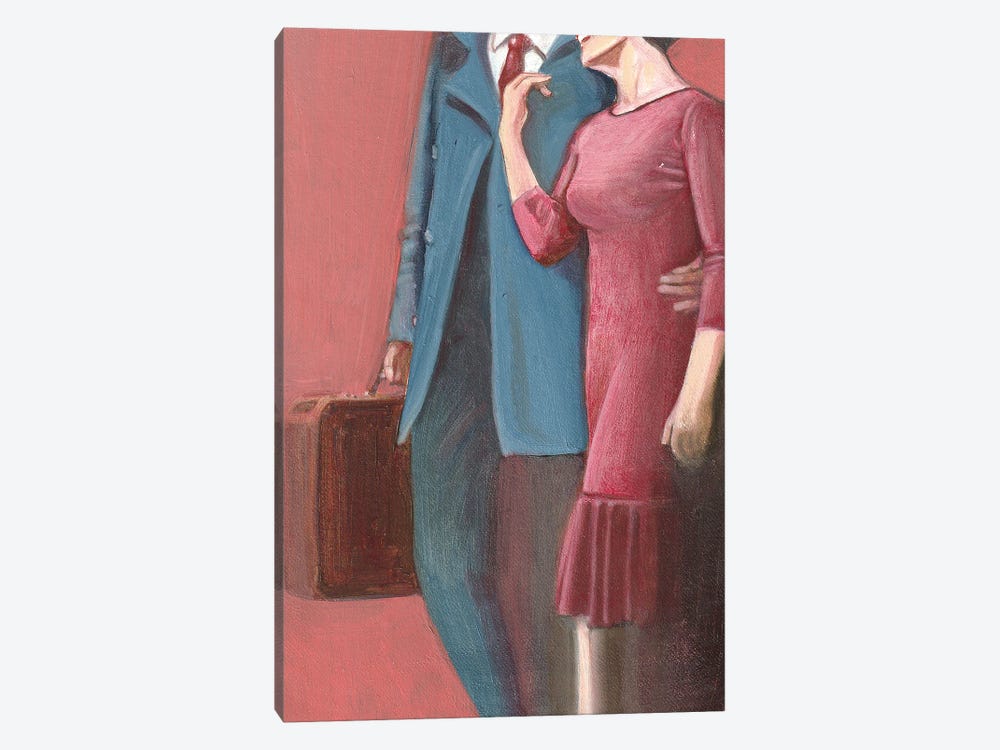 Suitcase by Charlotte P. 1-piece Canvas Print