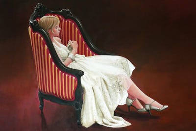 June by Charlotte P. framed canvas print