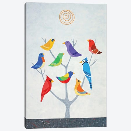 Bird Tree I Canvas Print #CRA2} by Casey Craig Canvas Art