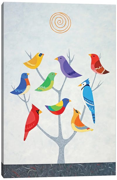 Bird Tree I Canvas Art Print - Sun Art