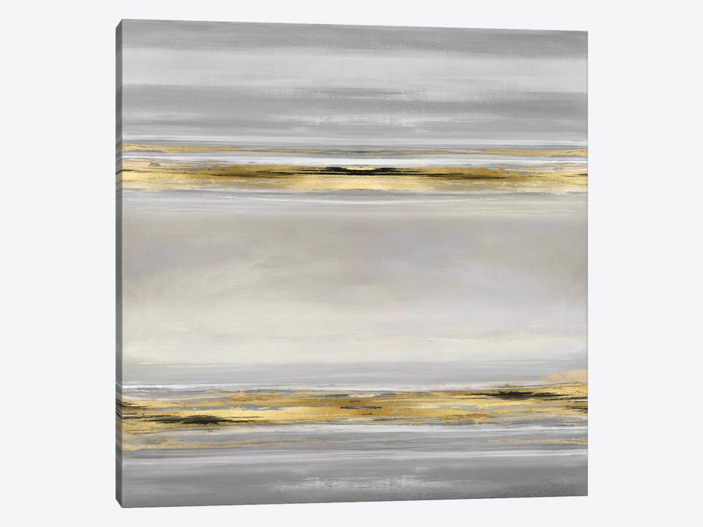 Linear Motion In Grey by Allie Corbin 1-piece Canvas Artwork
