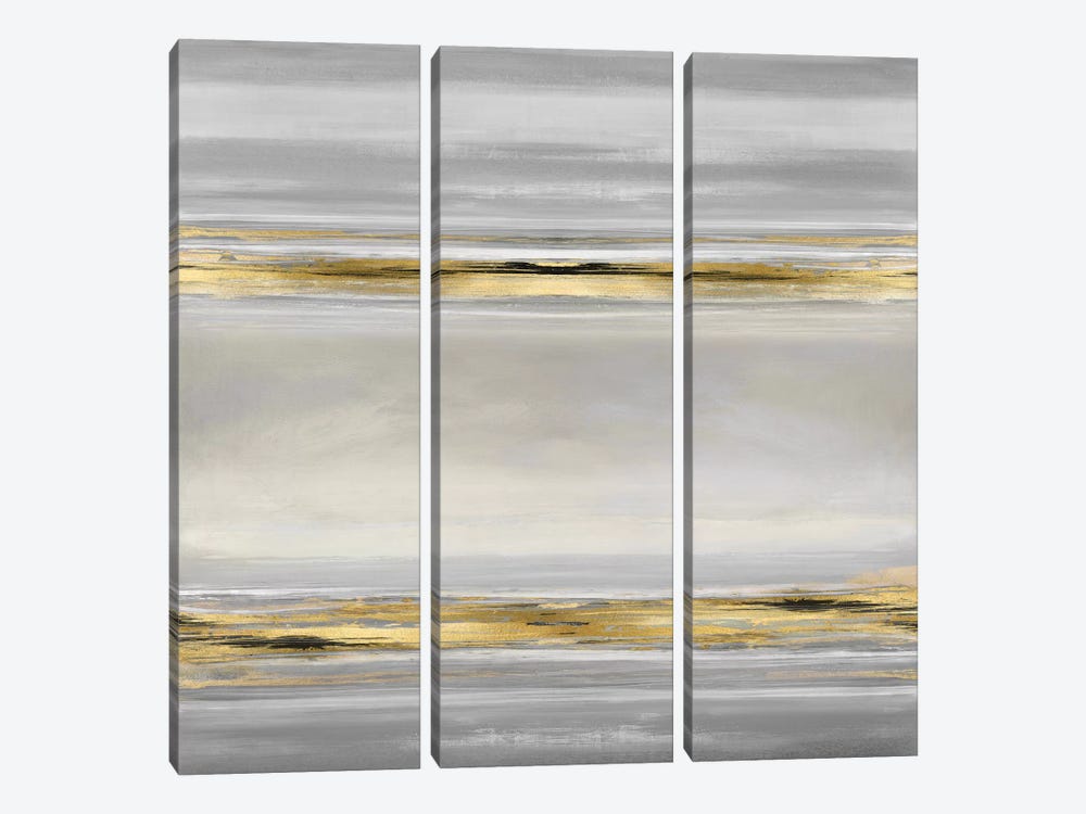 Linear Motion In Grey by Allie Corbin 3-piece Canvas Art