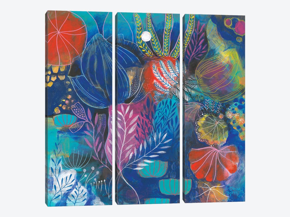 A Coral Song by Corina Capri 3-piece Canvas Art Print
