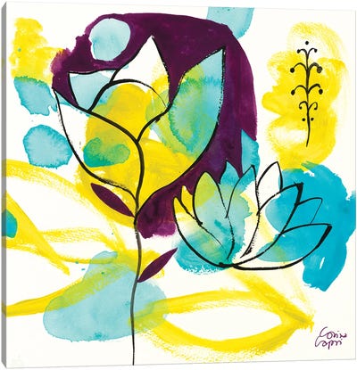 Play Of Water Lilies Canvas Art Print - Corina Capri