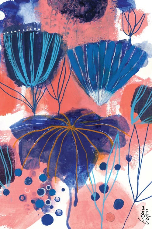 Blumen Blues by Corina Capri wall art