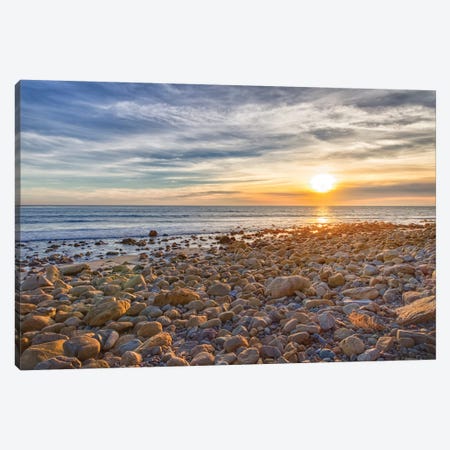 USA, California, Malibu. Sunset as seen from County Line Beach. Canvas Print #CRD1} by Christopher Reed Art Print