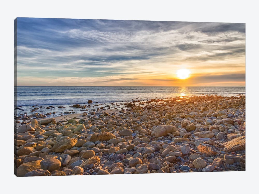 USA, California, Malibu. Sunset as seen from County Line Beach. by Christopher Reed 1-piece Canvas Wall Art