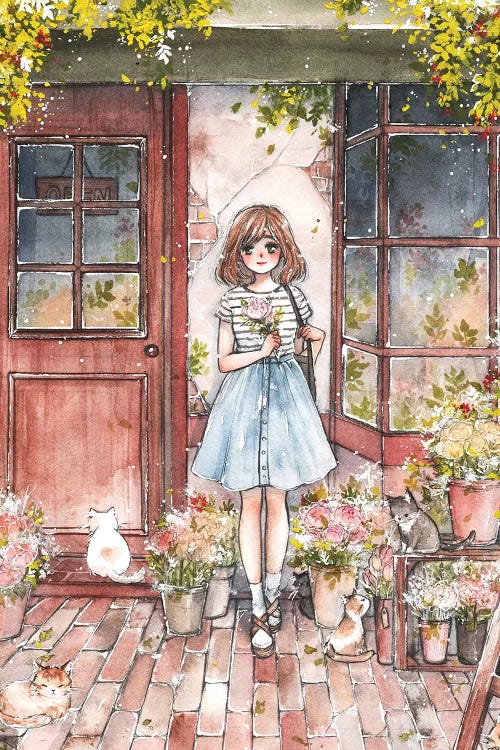 Flower Shop by Cherriuki wall art