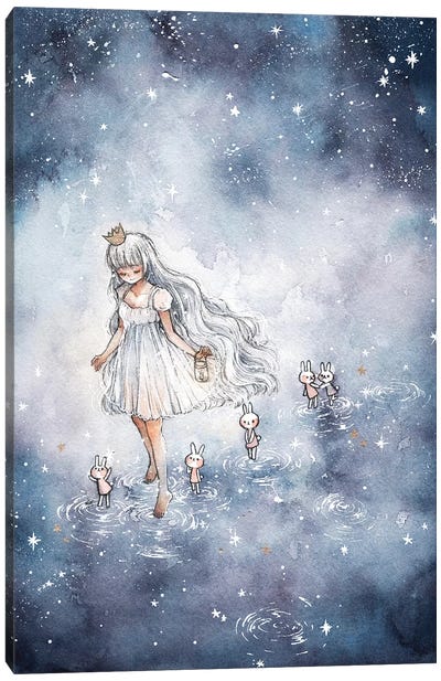 Follow Me To The Stars Canvas Art Print - The Secret Lives of Fairies