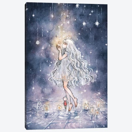 She Who Watches Over The Stars Canvas Print #CRK27} by Cherriuki Canvas Art Print