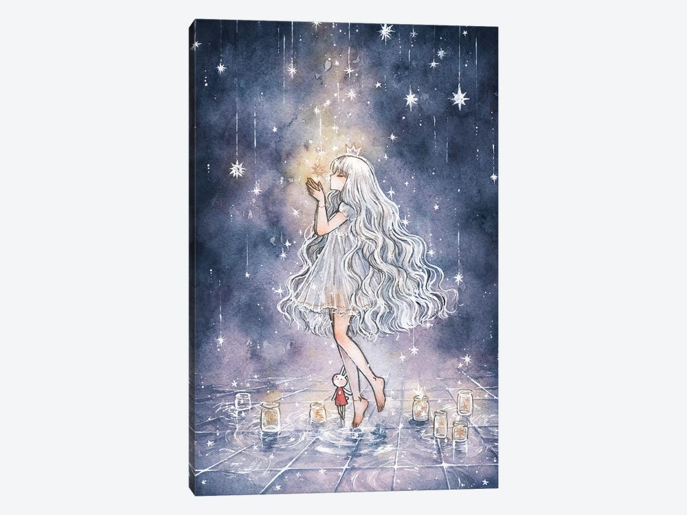 She Who Watches Over The Stars by Cherriuki 1-piece Canvas Art Print