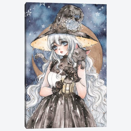 Starry Witch Canvas Print #CRK31} by Cherriuki Canvas Print