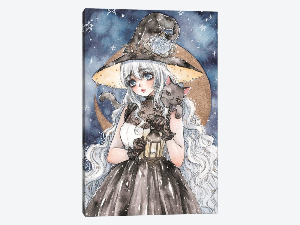 Starry Witch by Cherriuki 1-piece Canvas Wall Art