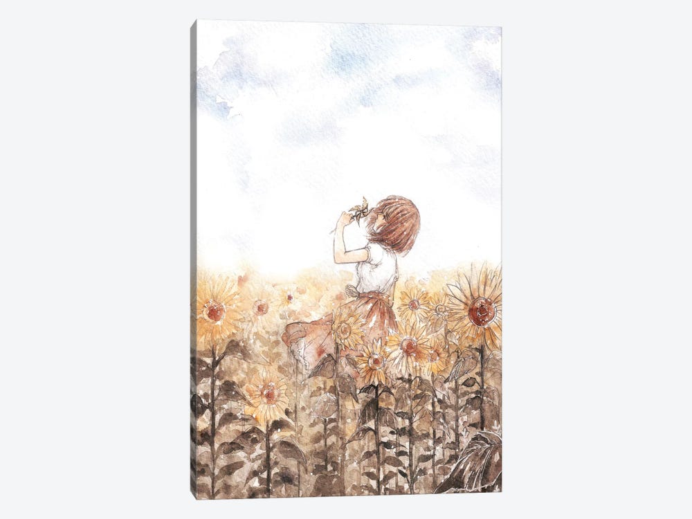 Sunflower Dreamer by Cherriuki 1-piece Canvas Art Print