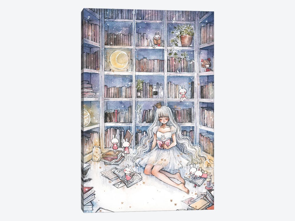 The Library by Cherriuki 1-piece Canvas Artwork
