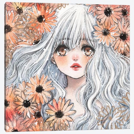 Autumn Flower Canvas Print #CRK4} by Cherriuki Canvas Art Print