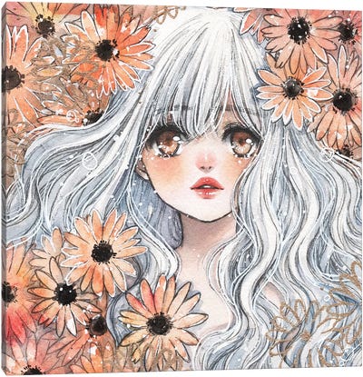 Autumn Flower Canvas Art Print - Cherriuki