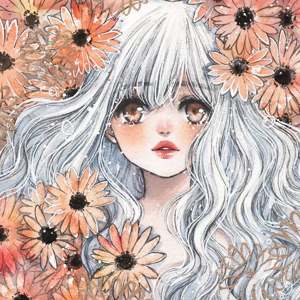 Pastels: Autumn Flower by Cherriuki