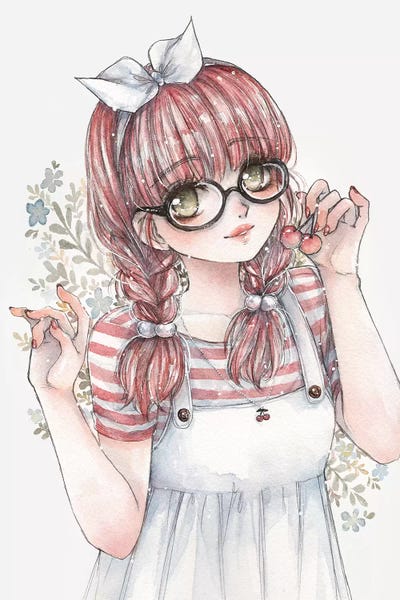 Cherry by Cherriuki framed canvas print