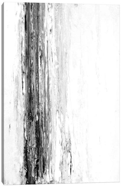 Glacier Canvas Art Print - Black & White Abstract Art