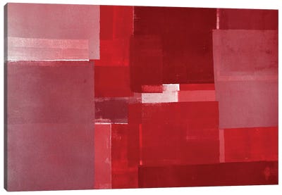 Warmer Canvas Art Print - Red Abstract Art