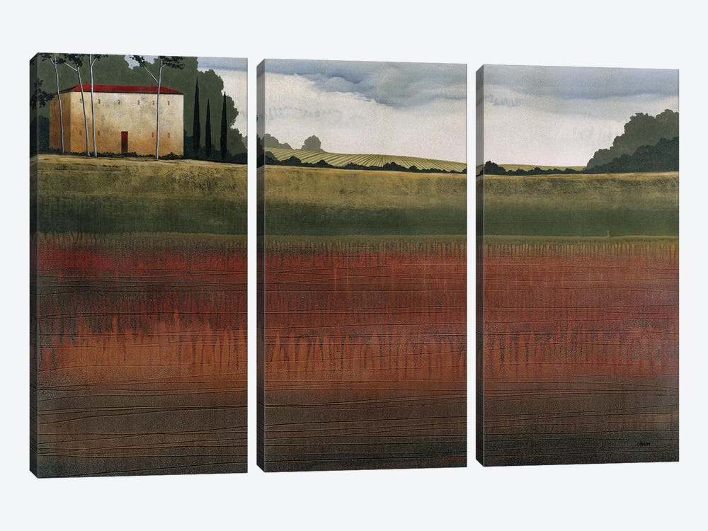 Tuscan Fields by Robert Charon 3-piece Canvas Art Print