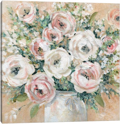 Pretty in Pink Canvas Art Print - Bouquet Art